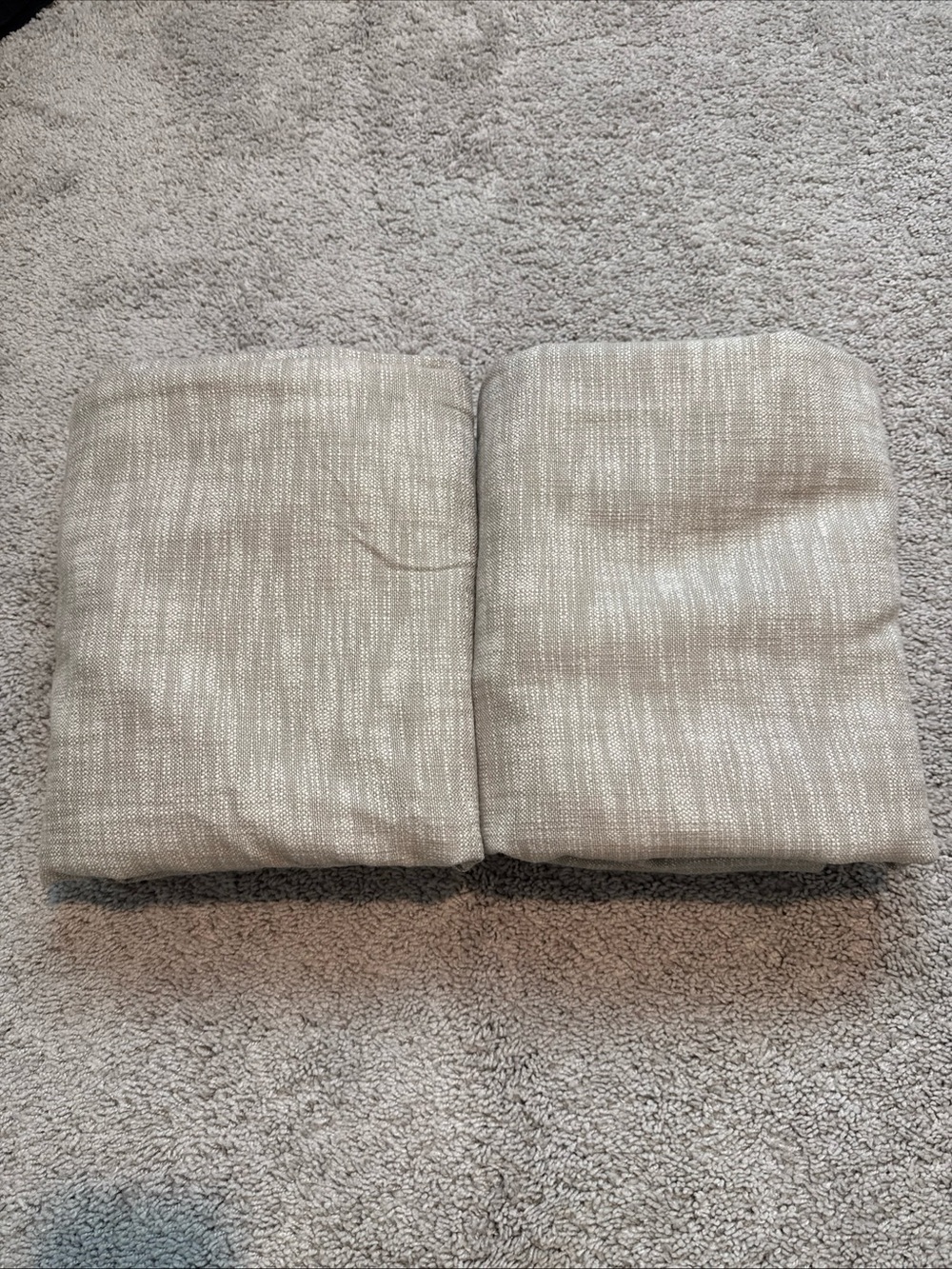 Pottery Barn Seaton Textured  Blackout Curtain set of 2 50x84 Oatmeal Grommet
